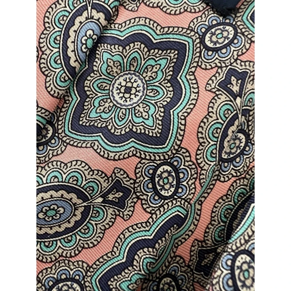 VTG POLO RALPH LAUREN 100% Silk Mens Neck Tie Pink Blue MADE IN USA 58